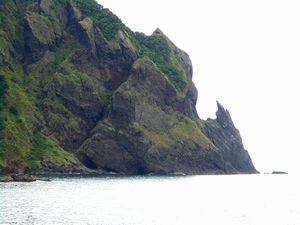 カスぺノ岬から刀掛岩