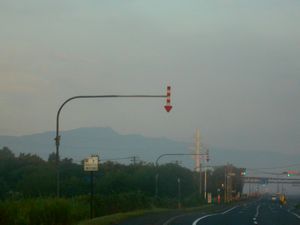道道４４号線から望む手稲山