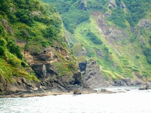 カスぺノ岬から刀掛岩