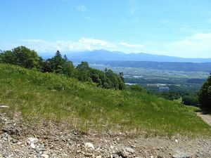 振り向くと十勝岳連峰