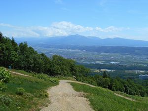 振り向くと十勝岳連峰