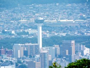 函館山ロープウェイ山頂駅周辺のようす