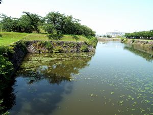 裏門橋付近の堀の様子