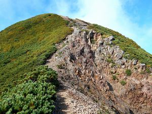 馬の背から山頂へ