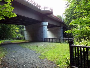 三段の滝・滝見広場へ