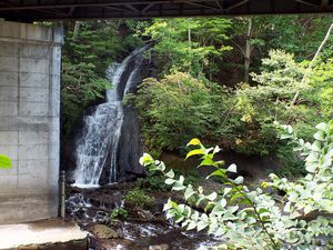 三段の滝・滝見広場から