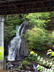 三段の滝・滝見広場から