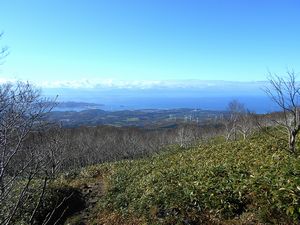 登山道の途中で