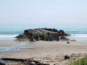 長万部付近の海岸から