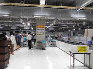 第３ターミナル検査場の様子