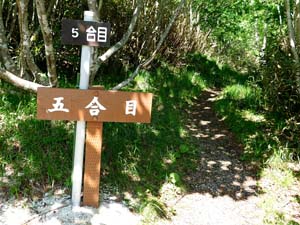 五合目標示板