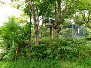 登山口の標示板