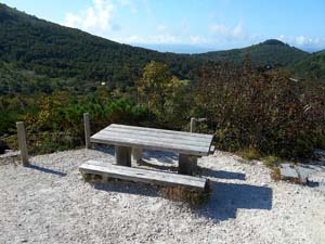 入山届の箱がある広場