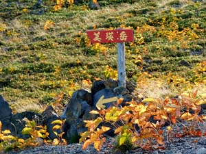 美瑛岳への道標